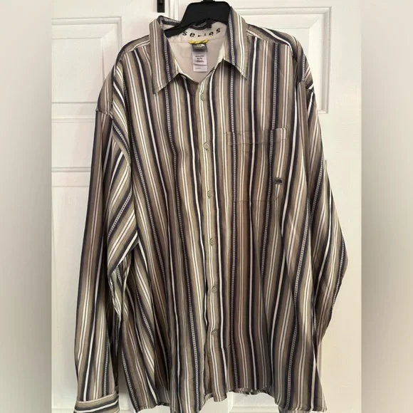 The North Face A5 Series Men’s Gray/Navy/White Button-up Long Sleeve Shirt-XL - Picture 2 of 7